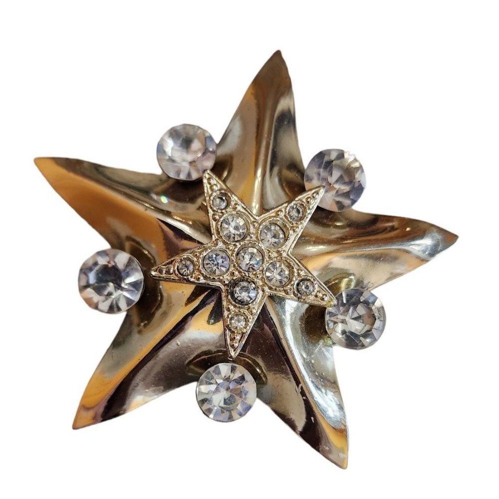 Vintage Bling Layered Star Pendant (A2455)